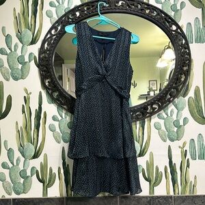 Banana Republic silky layered v-neck dress